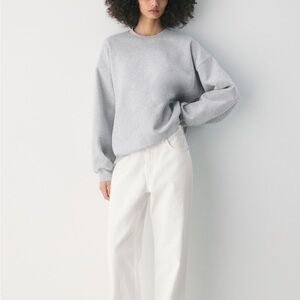 TNA Cozy AF Heather Grey Crewneck Sweatshirt